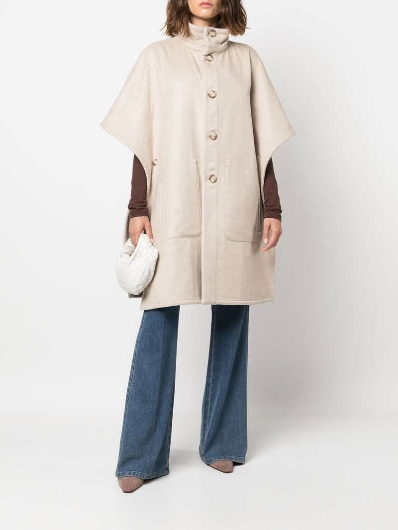 Max Mara Enica reversible monogram-pattern coat outlook