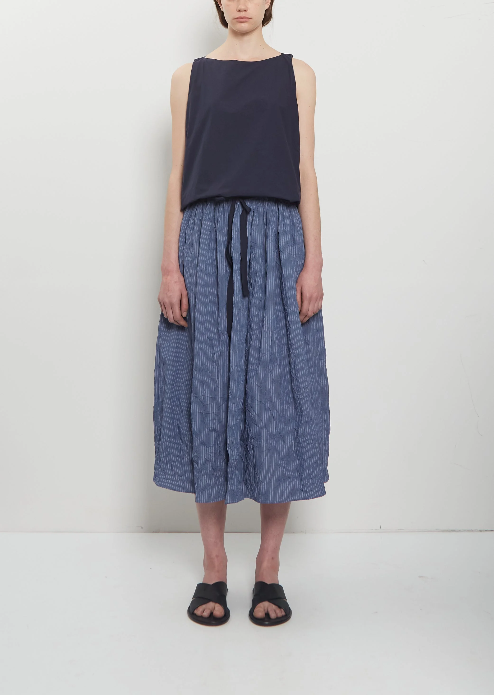 Striped Crinkle Taffeta Skirt - 1