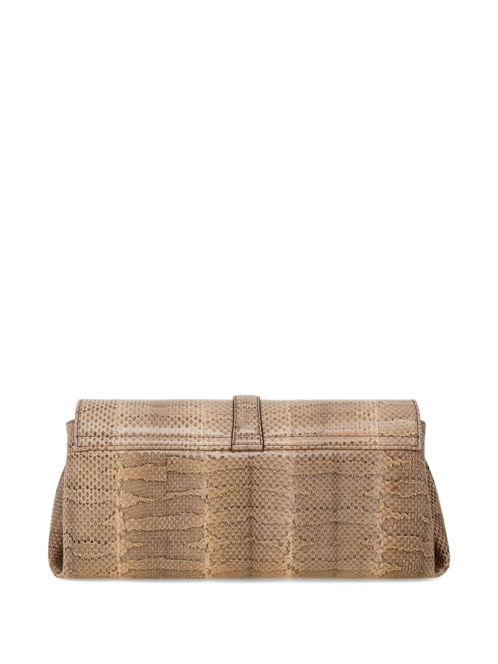 snakeskin leather shoulder bag - 2