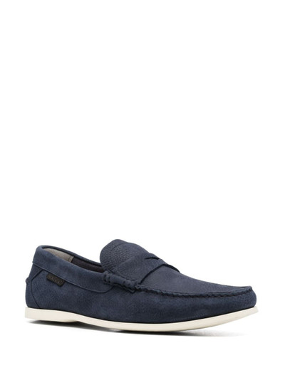 TOM FORD suede logo-plaque loafers outlook