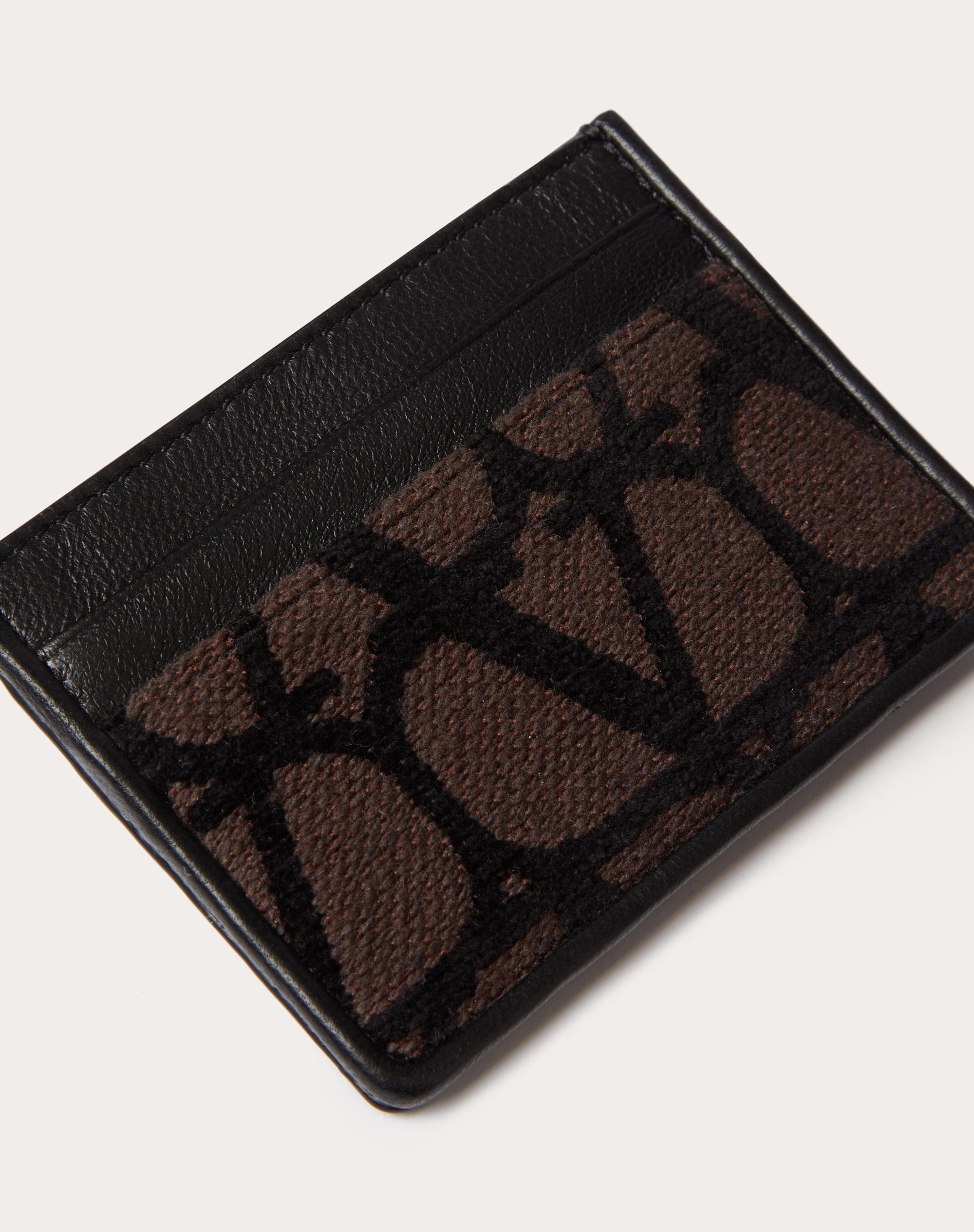 TOILE ICONOGRAPHE CARDHOLDER WITH LEATHER DETAILS - 2