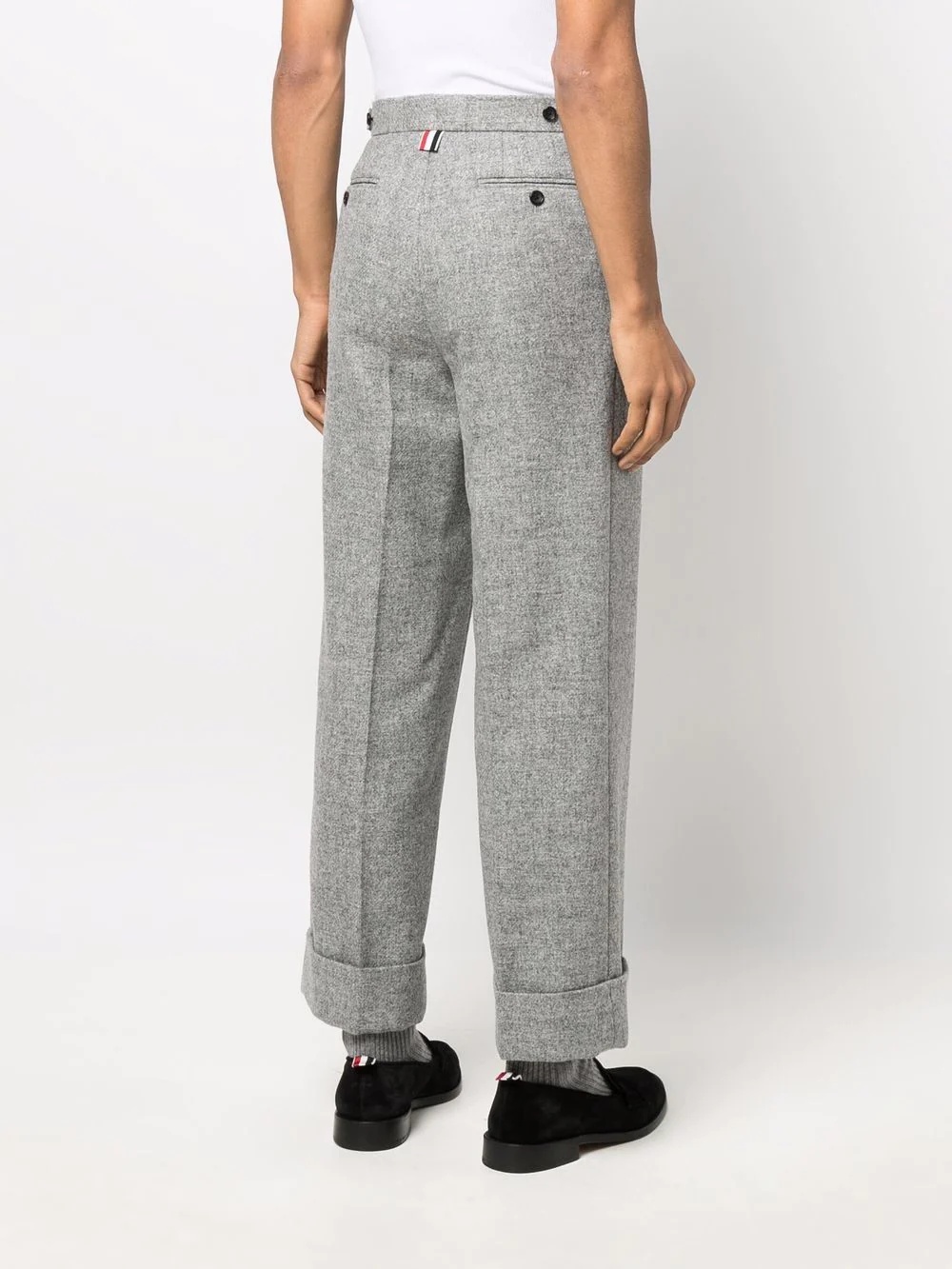 straight-leg wool trousers - 4