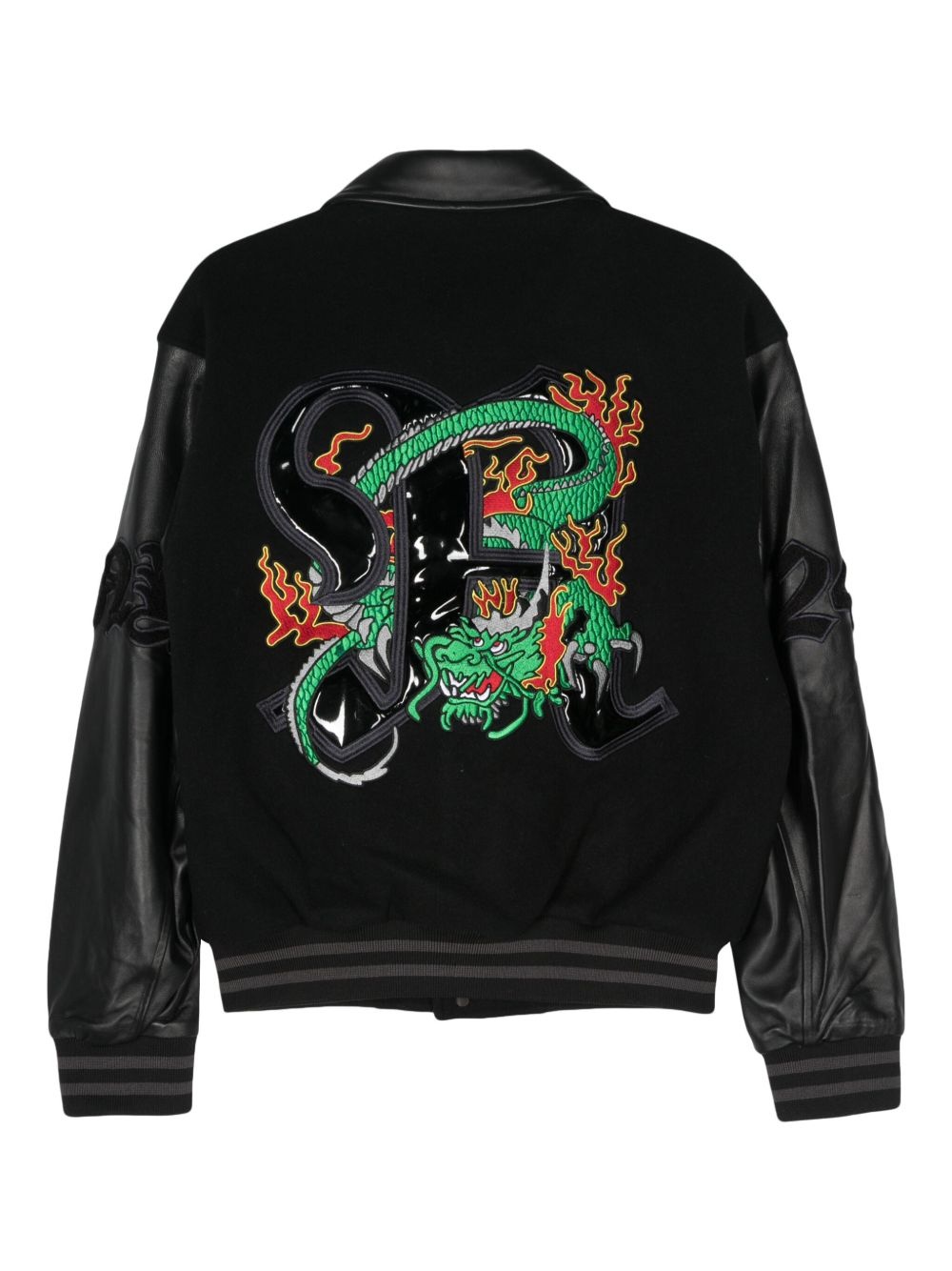 dragon-embroidery bomber jacket - 2