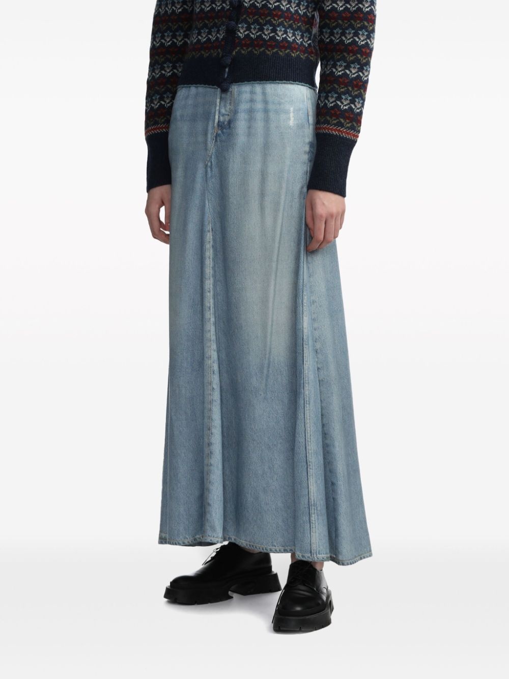 A-line denim skirt - 3