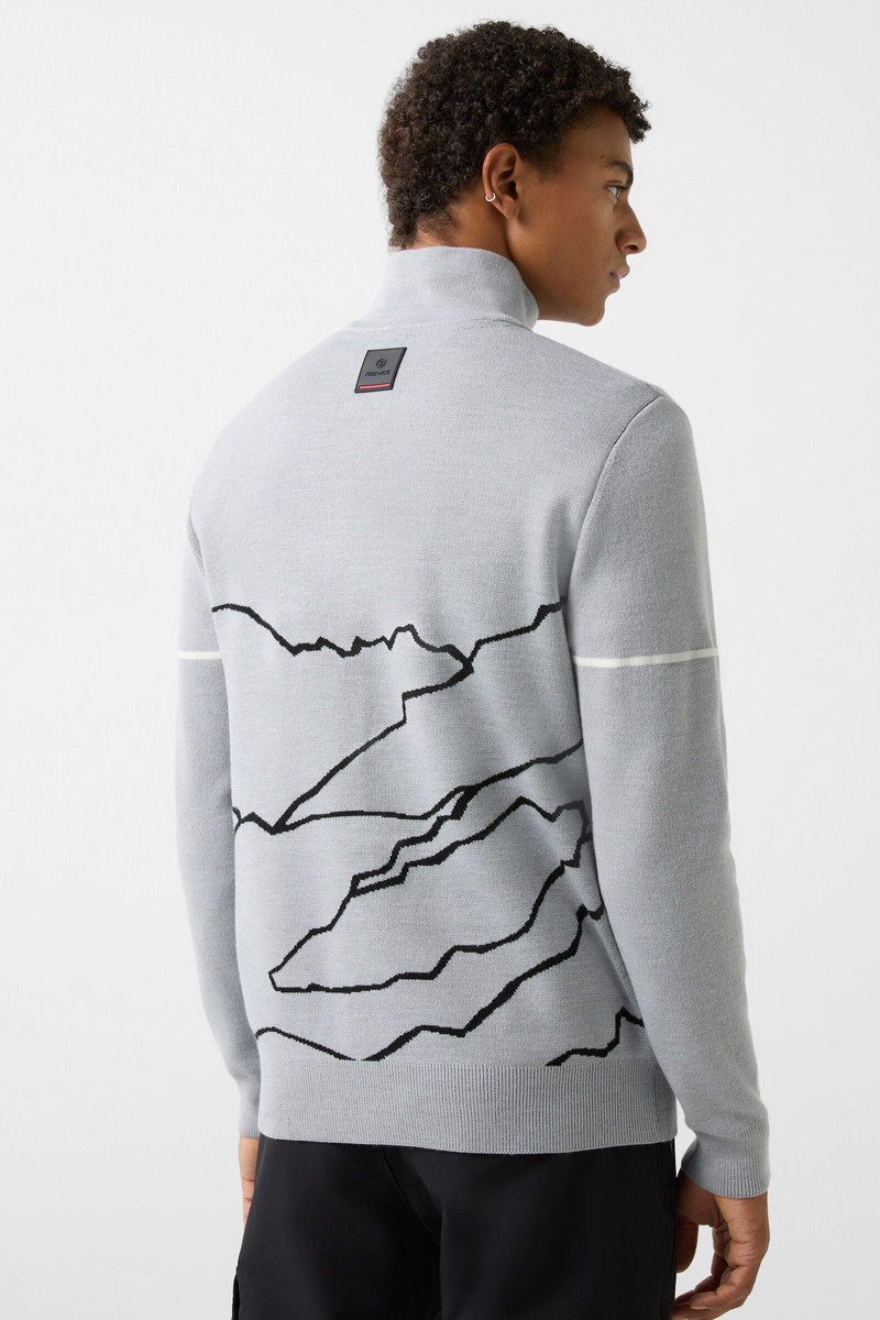 BOGNER Andrian Half-zippered sweater in Light gray outlook