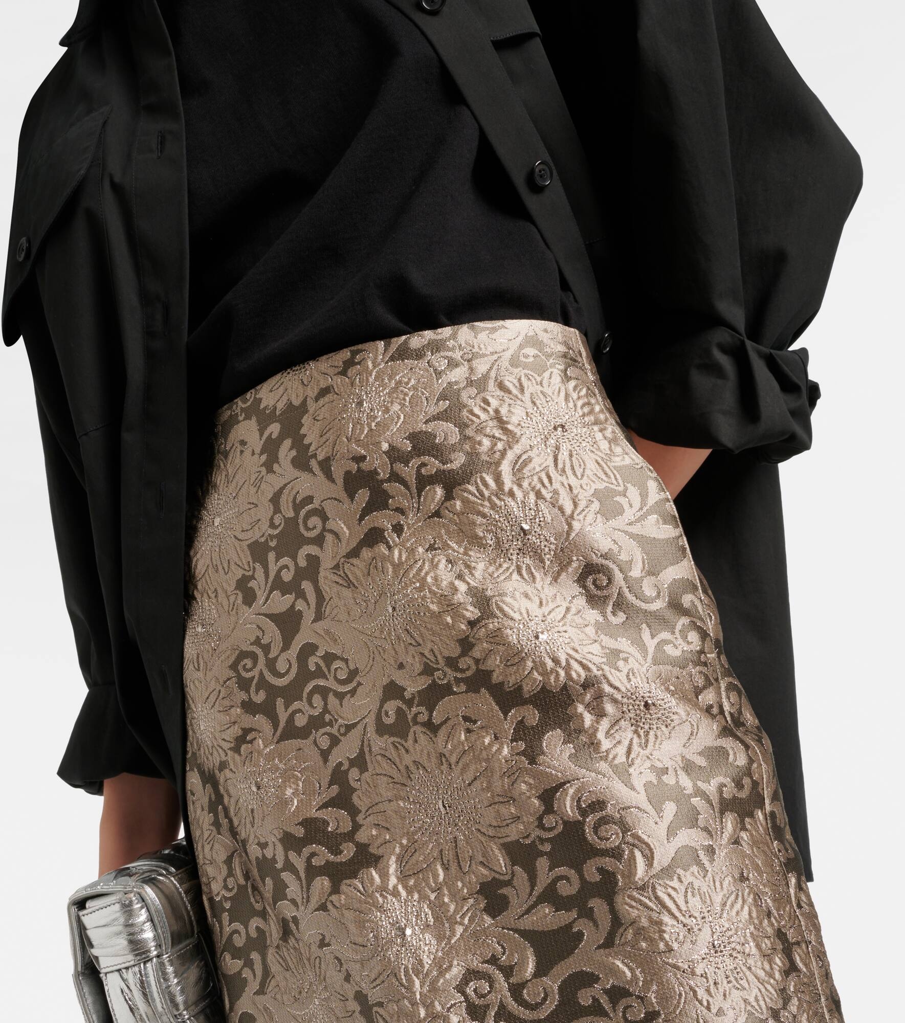 Diletta jacquard midi skirt - 4