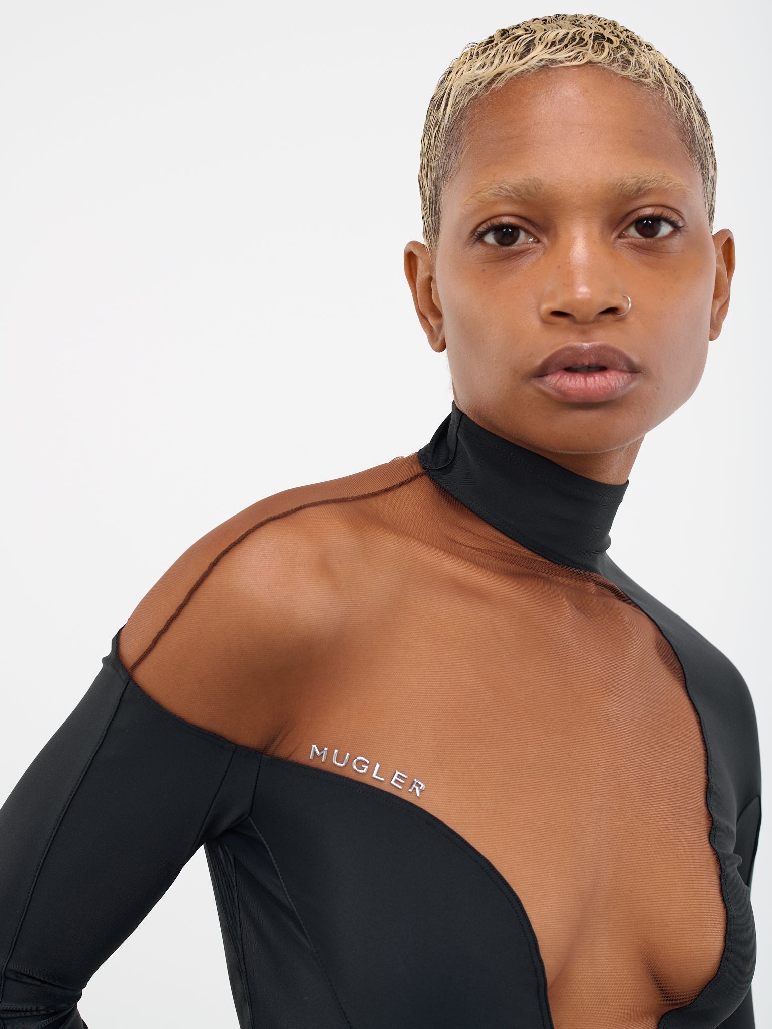 Asymmetric Illusion Bodysuit - 4