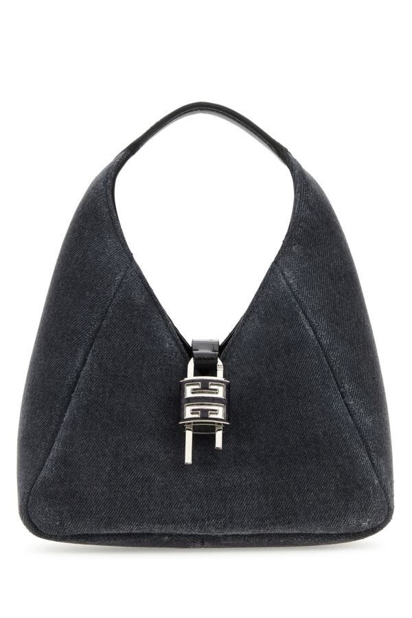 Givenchy Woman Black Denim Mini G-Hobo Handbag - 1