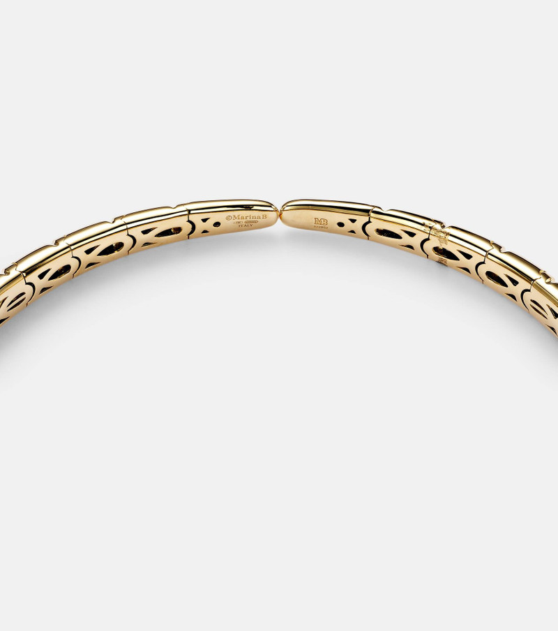 Onda 18kt gold choker with diamonds 6