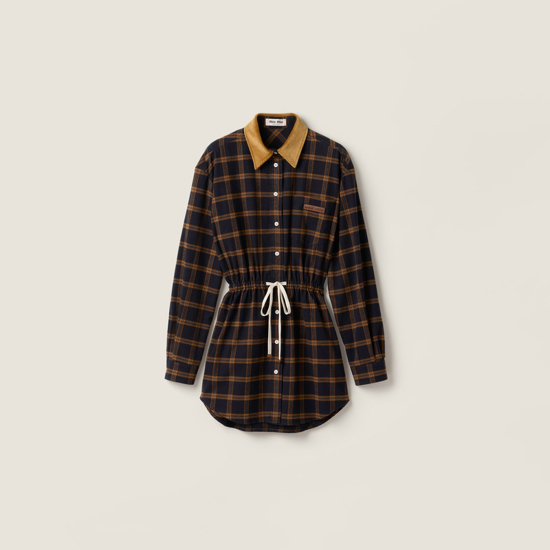 Checked flannel dress 1