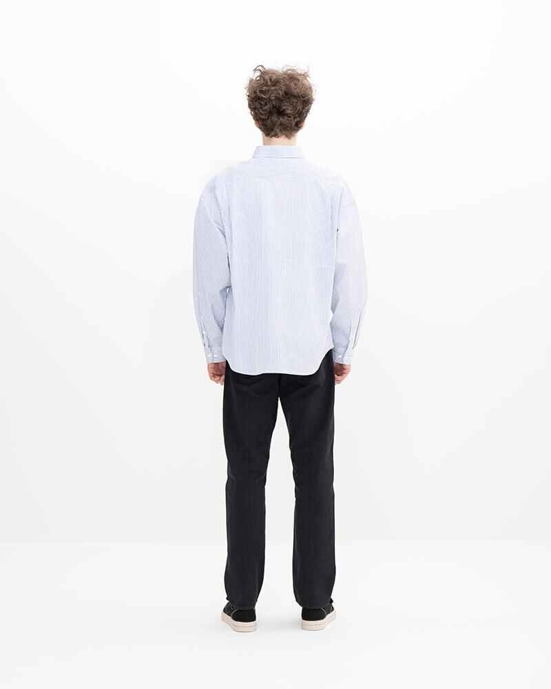 B.D. SHIRT L/S BLUE STRIPE - 4
