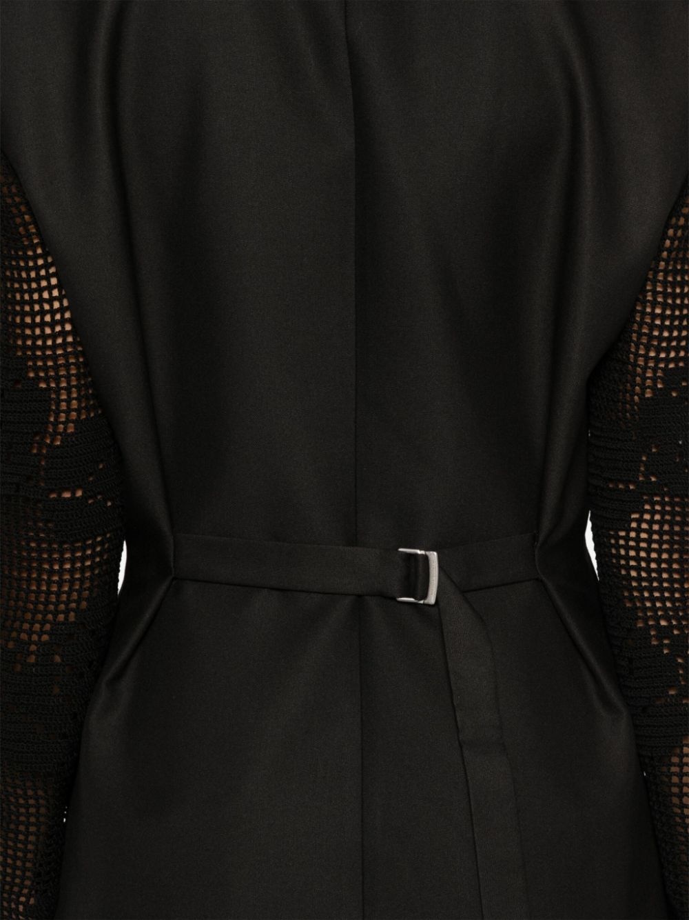 crochet-panel blazer - 5