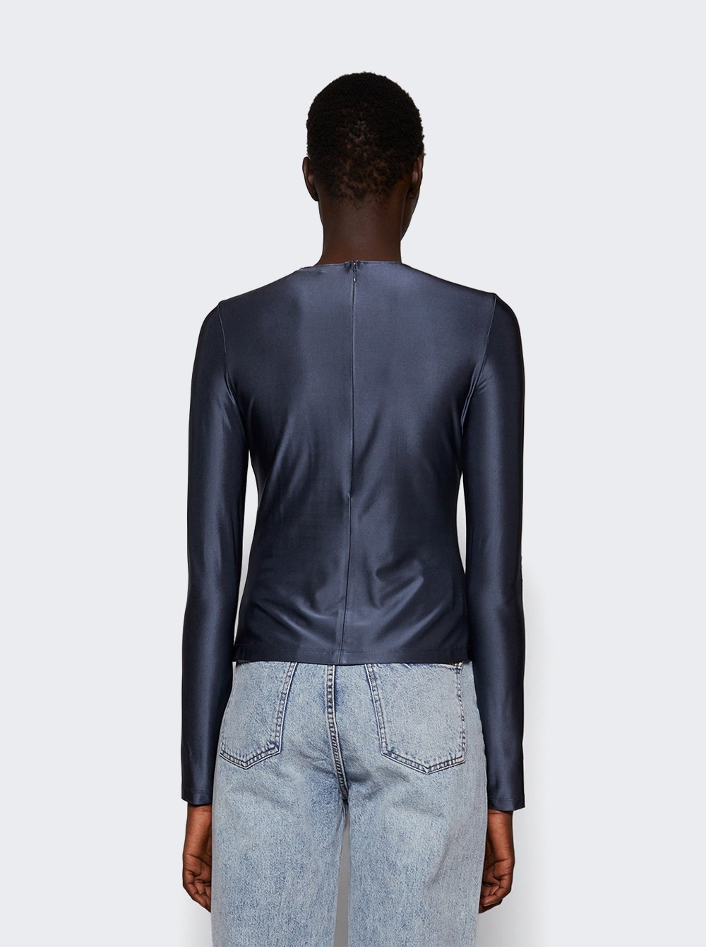 Embellished Long Sleeve Top Ardoise - 5