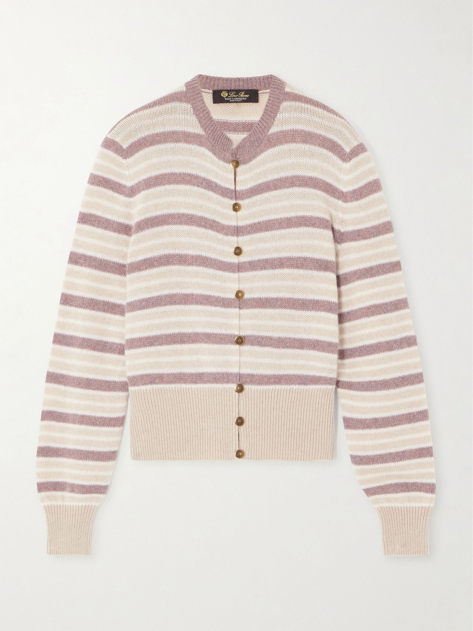 Striped cashmere cardigan Multi - 1