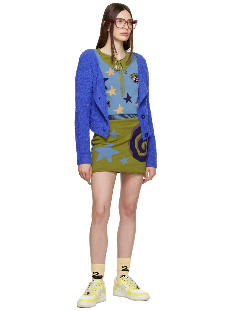 BRAIN DEAD Blue & Green Buggin' Out Cardigan & Camisole outlook