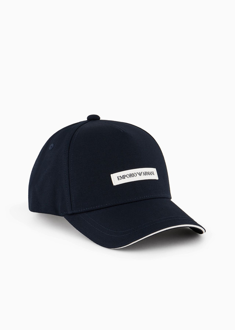 Canvas baseball cap with Emporio Armani patch - 1