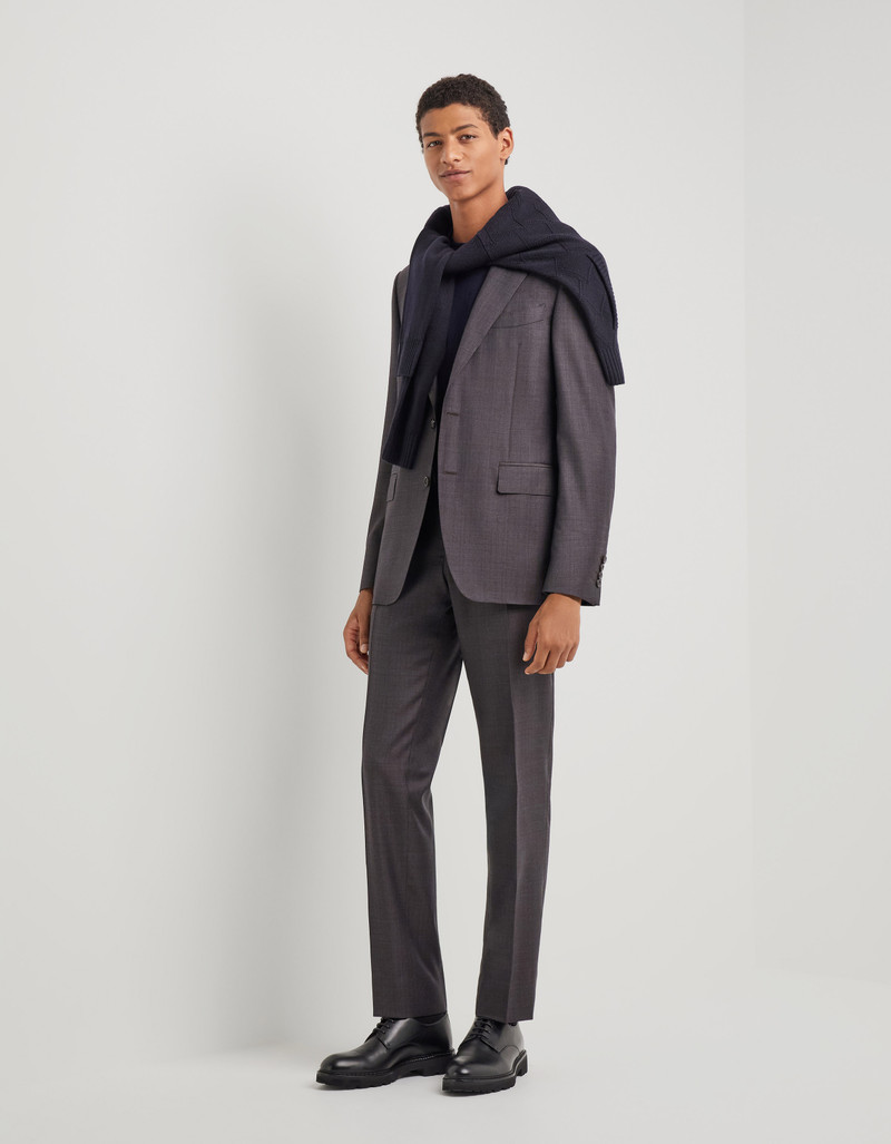 Canali BROWN WOOL SUIT outlook