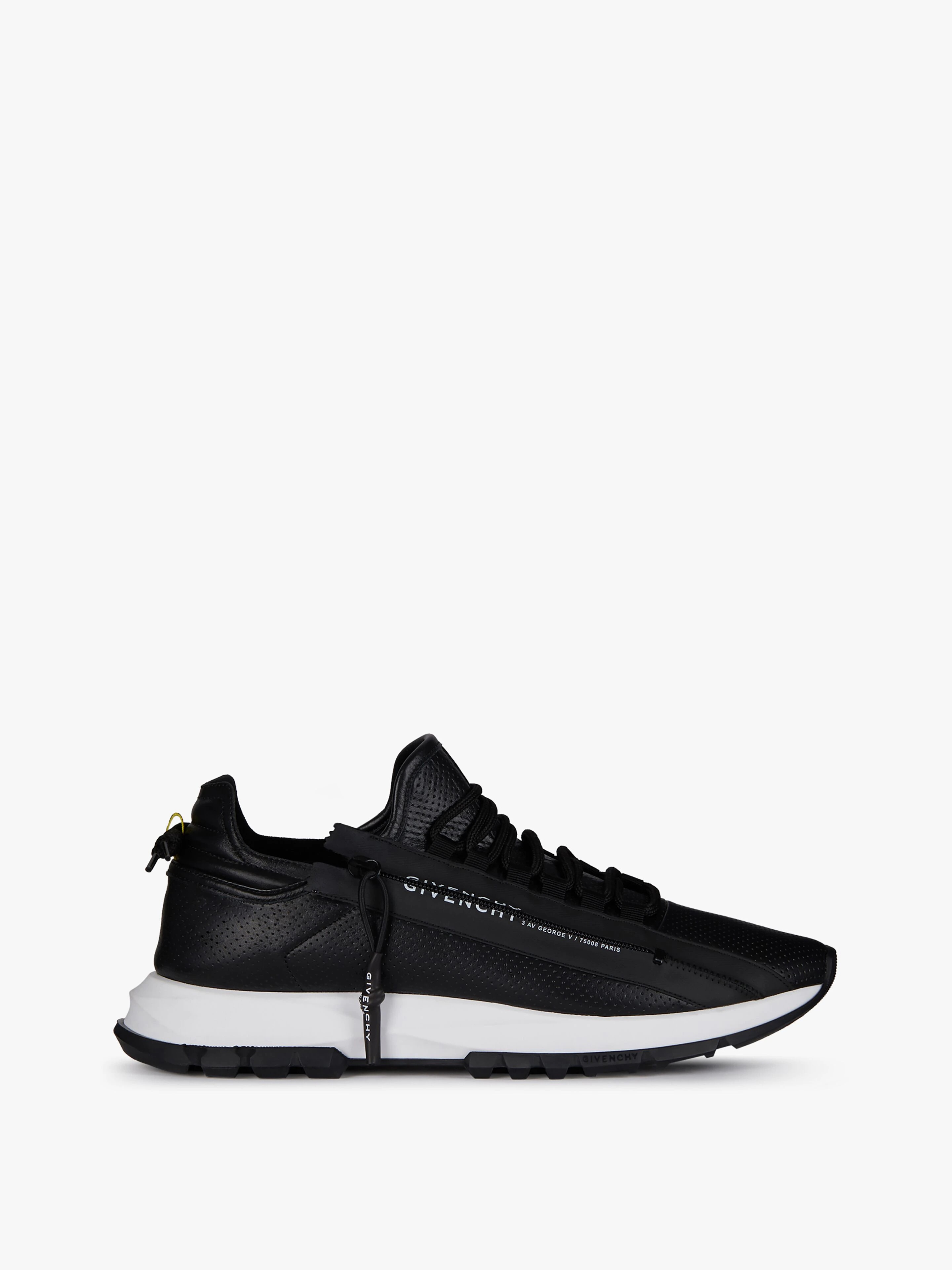 SPECTRE LOW RUNNERS SNEAKERS IN PERFORATED LEATHER WITH ZIP - 1