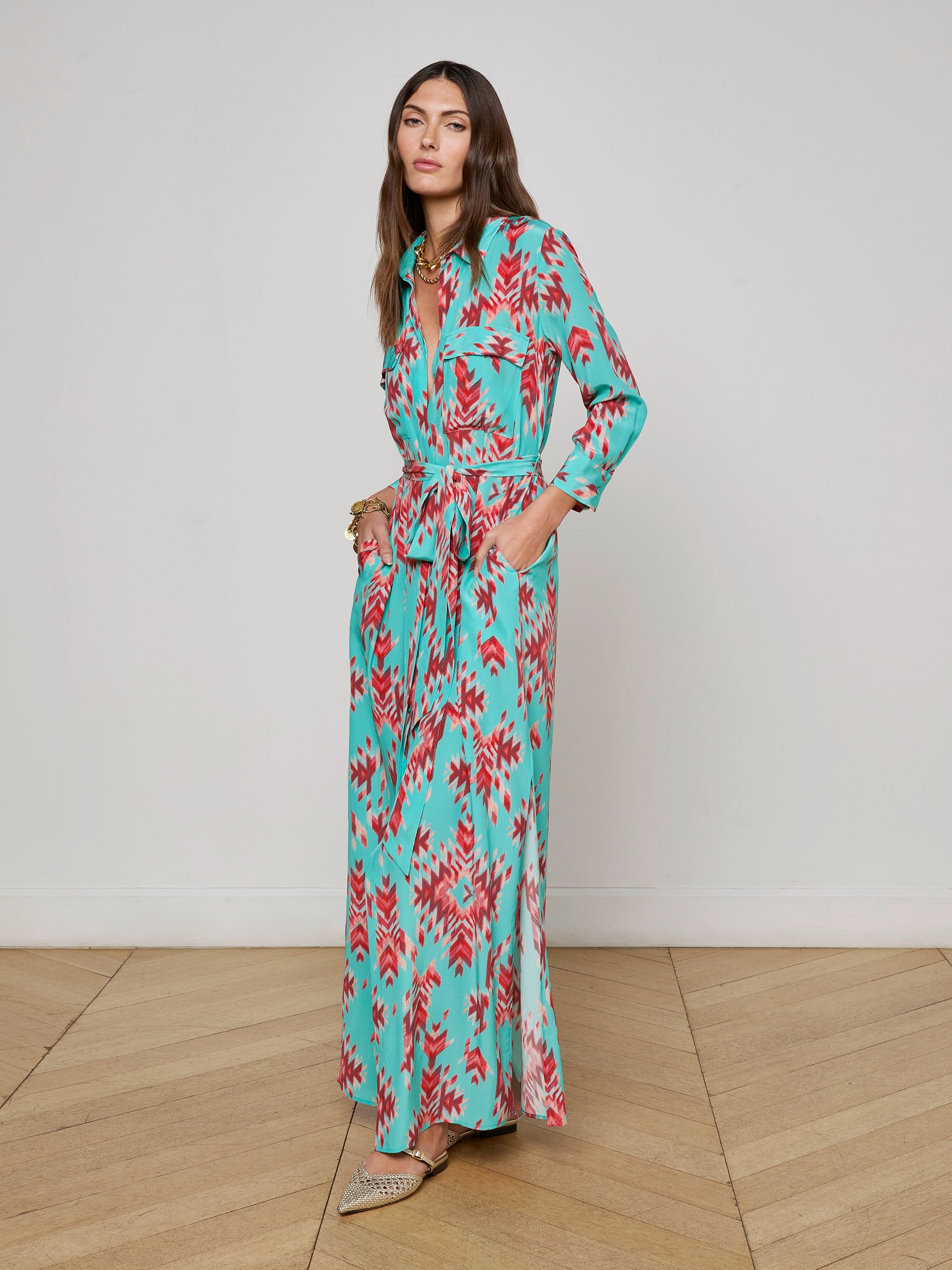 Cameron Silk Shirt Dress - 4