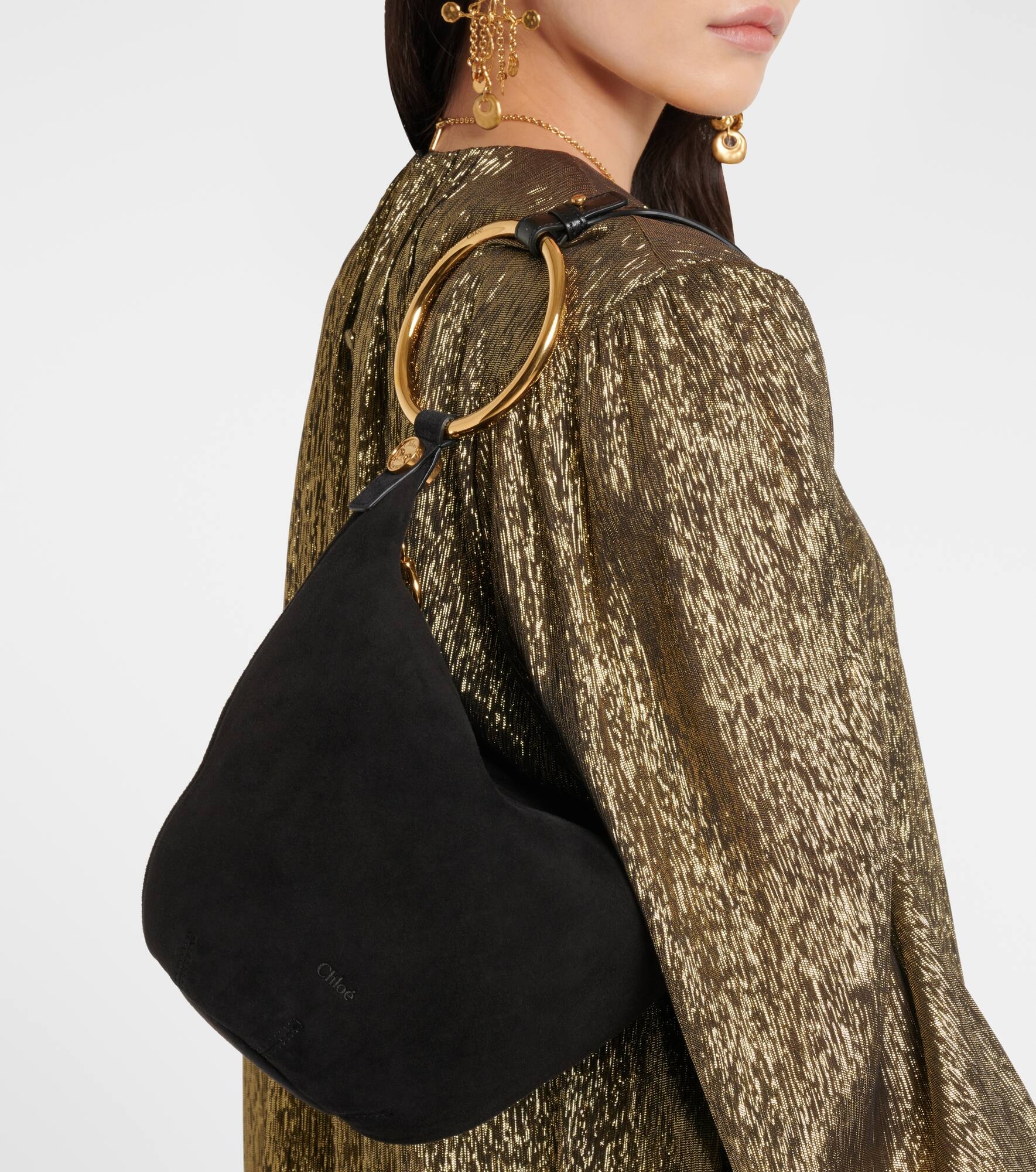 Bracelet Medium suede shoulder bag - 2