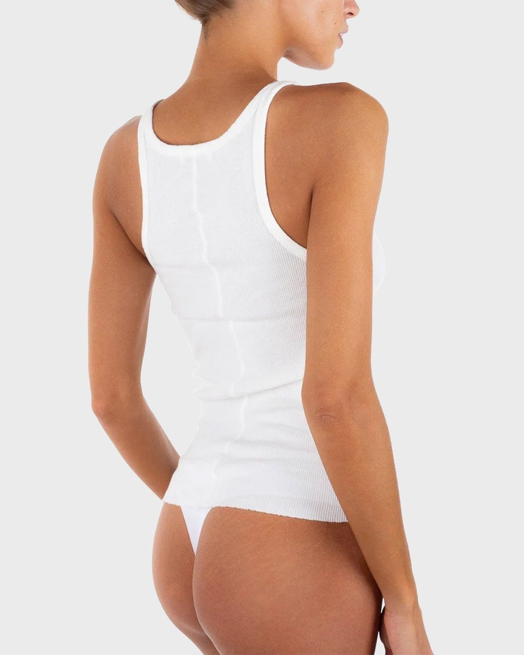 Top Rib Tank Ivory - 2