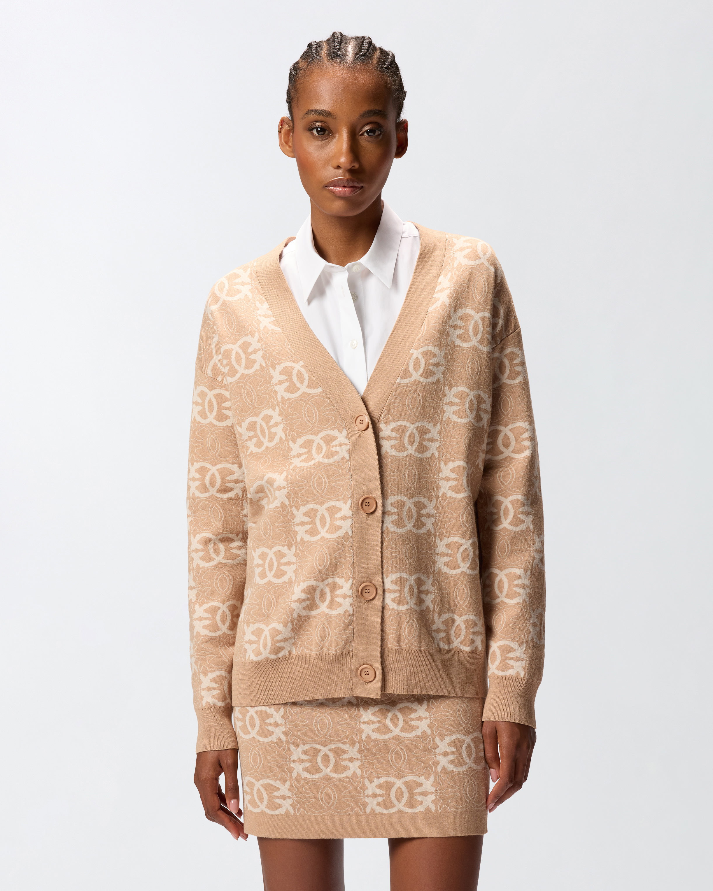 CARDIGAN WITH LOVE BIRDS LOGO - 2