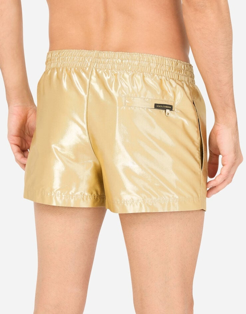Dolce & Gabbana Short swim trunks with metal DG logo outlook