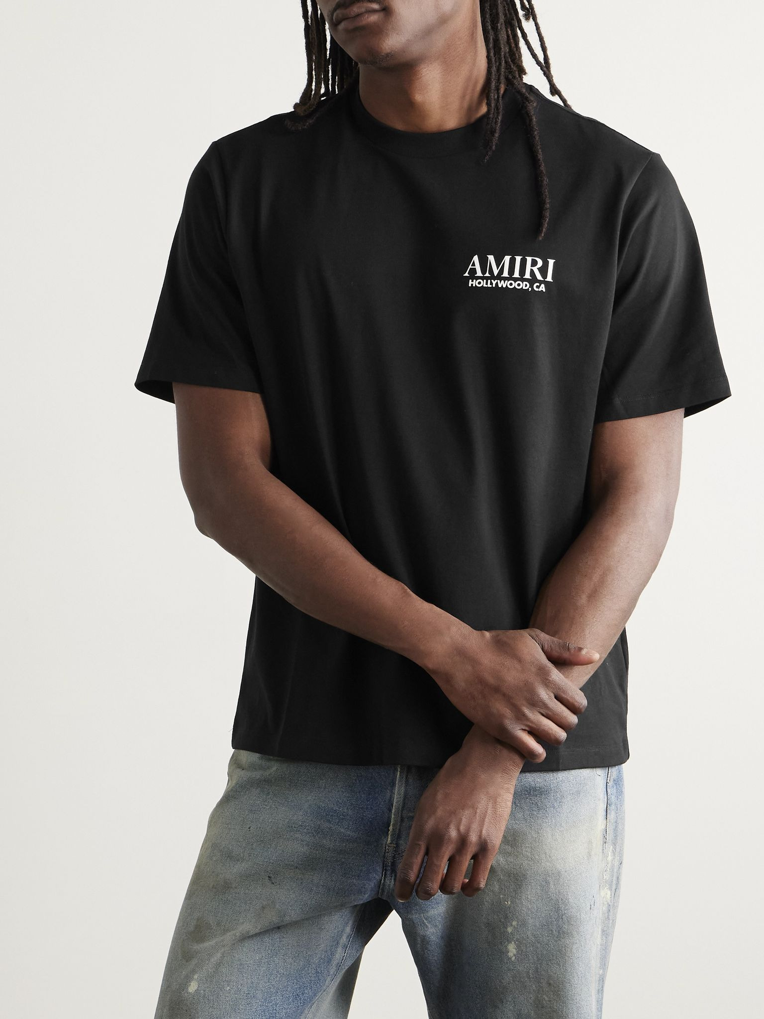 Bones Stacked Logo-Print Cotton-Jersey T-Shirt Black - 3