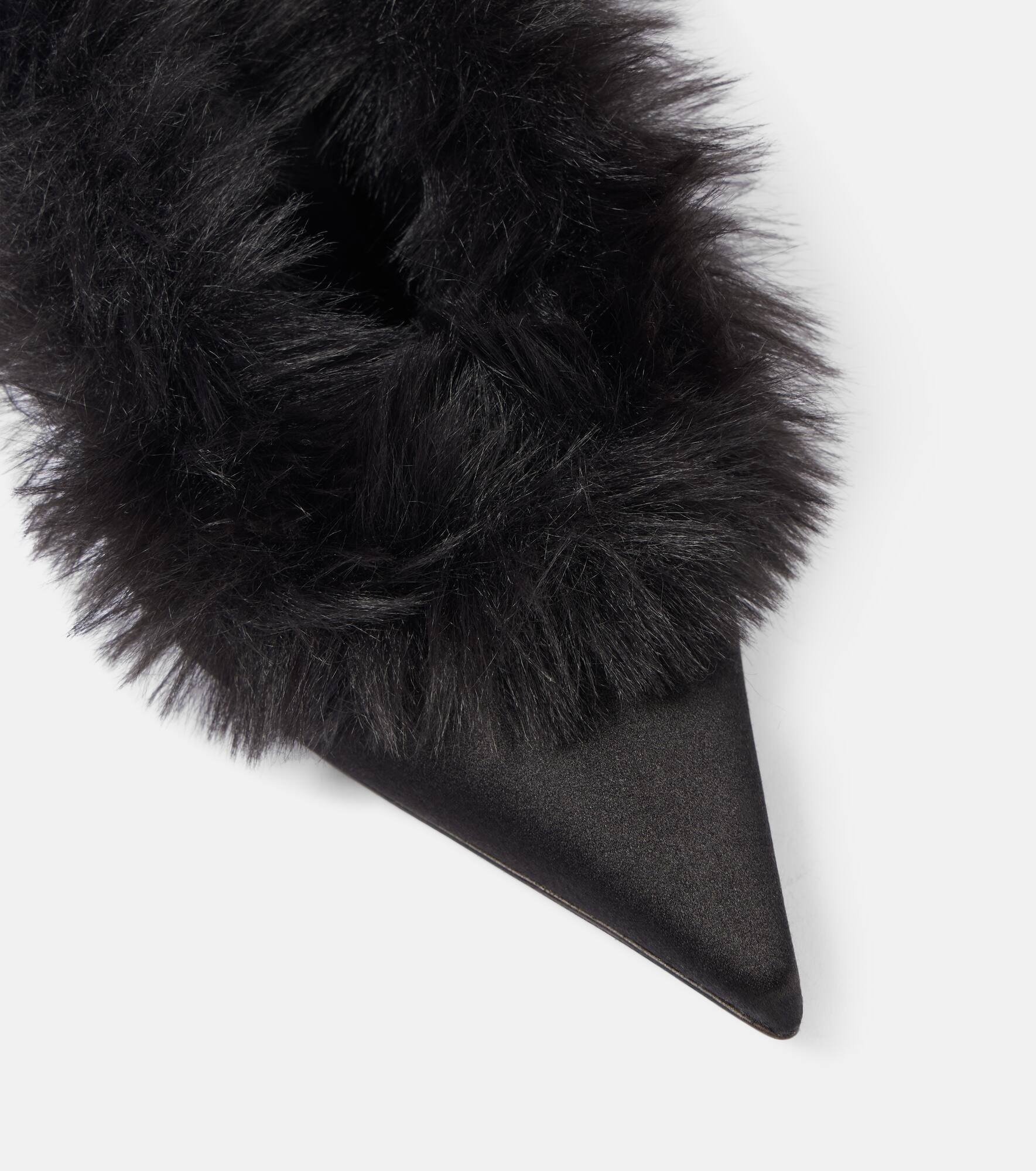 Faux shearling leather mules - 5