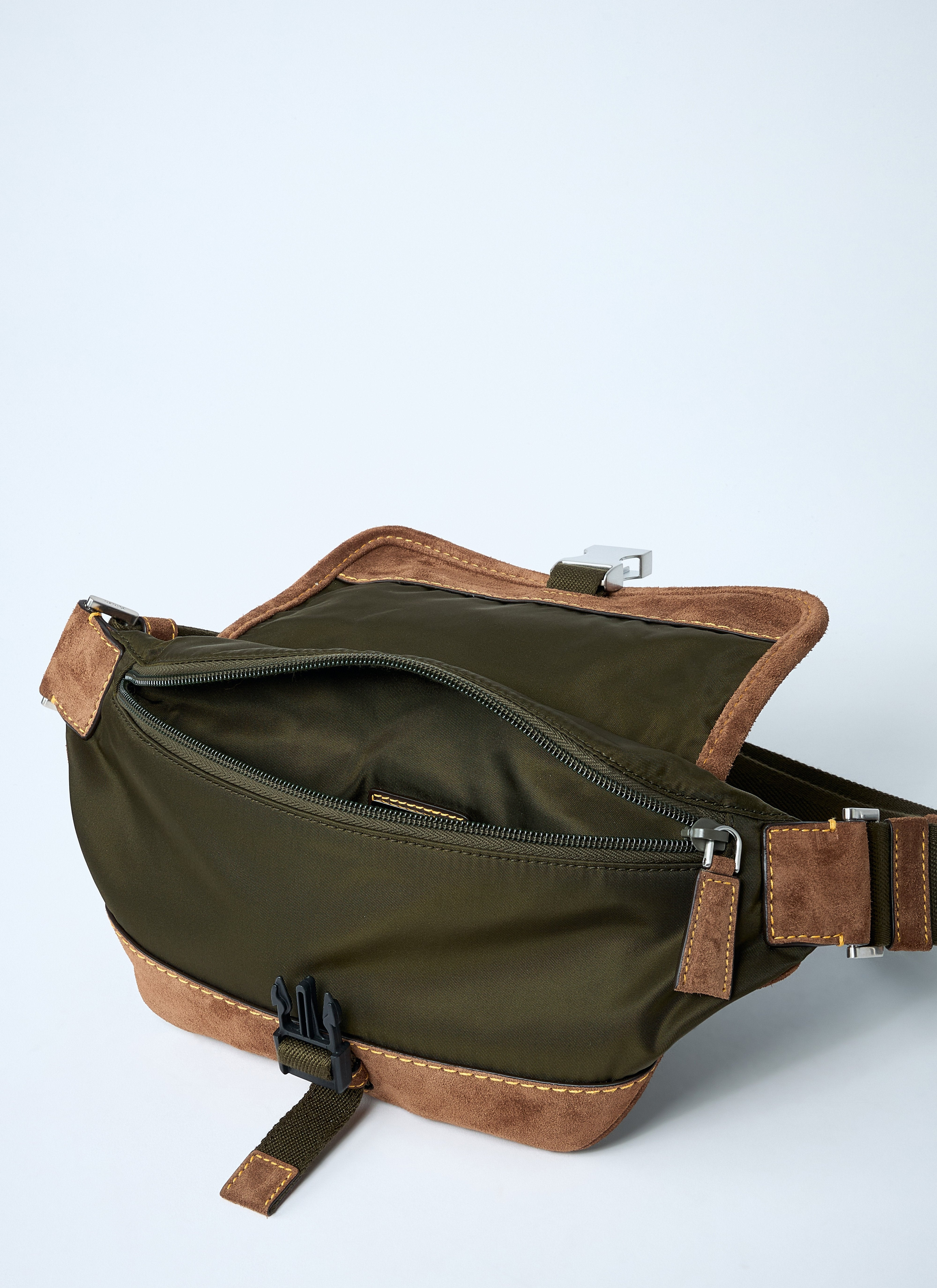 Prada Men Re-Nylon And Suede Belt Bag - 5