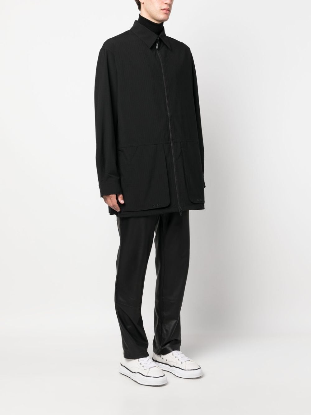 ripstop zip-up overshirt - 3