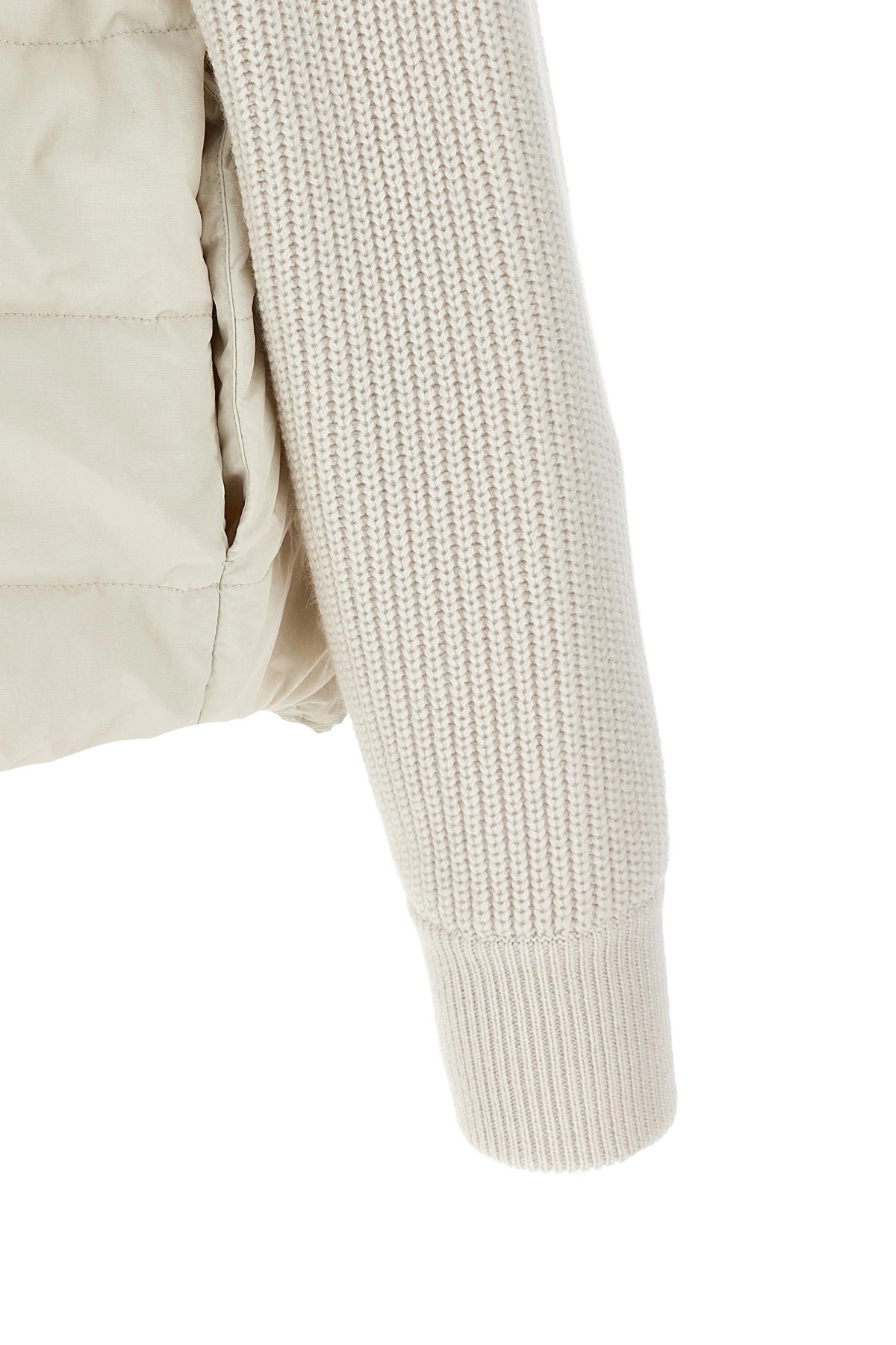 Two-material 'Shiny Flap Detail' down jacket - 4