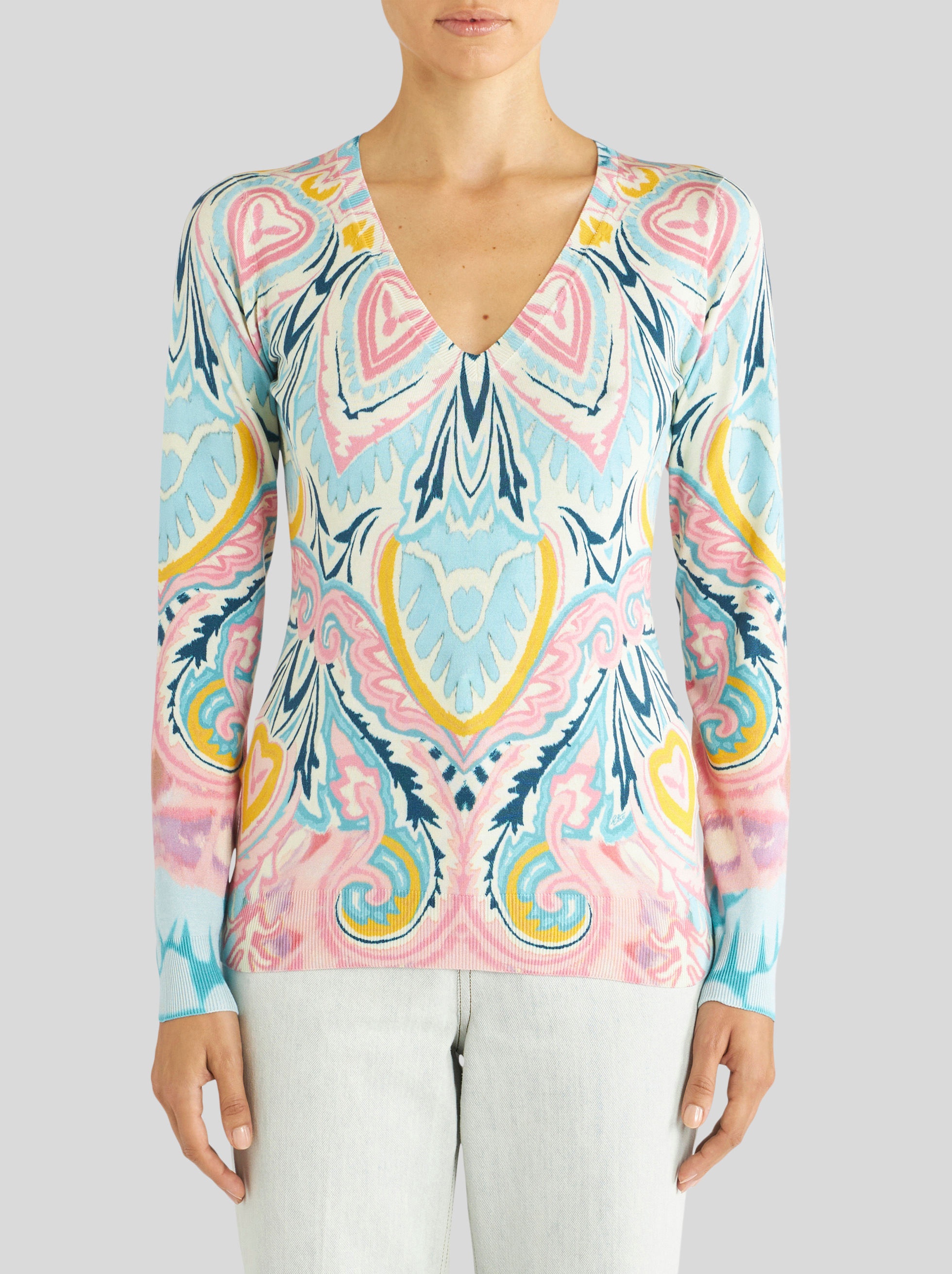 FLORAL PRINT SILK JUMPER - 2