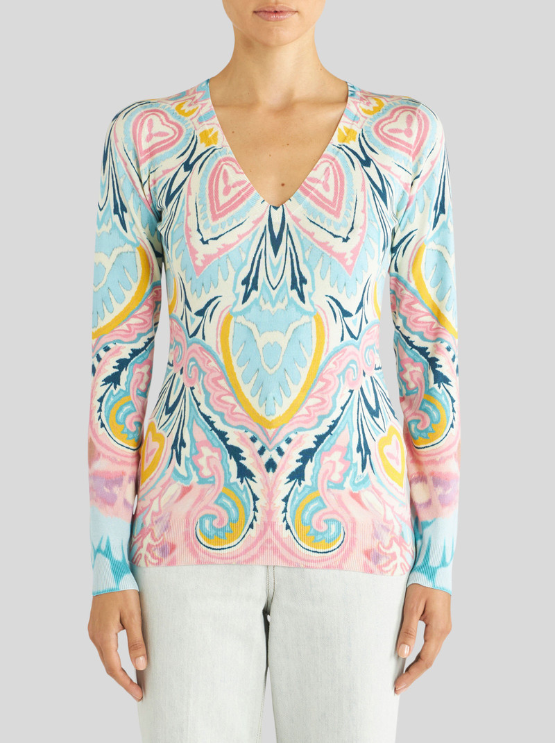 FLORAL PRINT SILK JUMPER 2