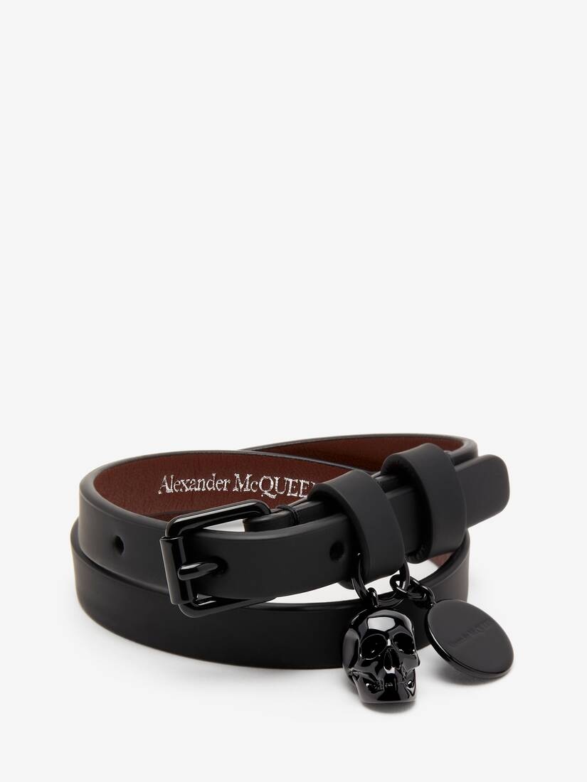 Men's Double Wrap Bracelet in Black - 3