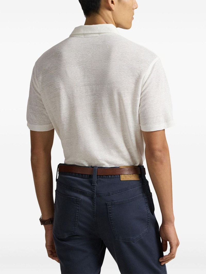 pocket linen piqué polo shirt 4