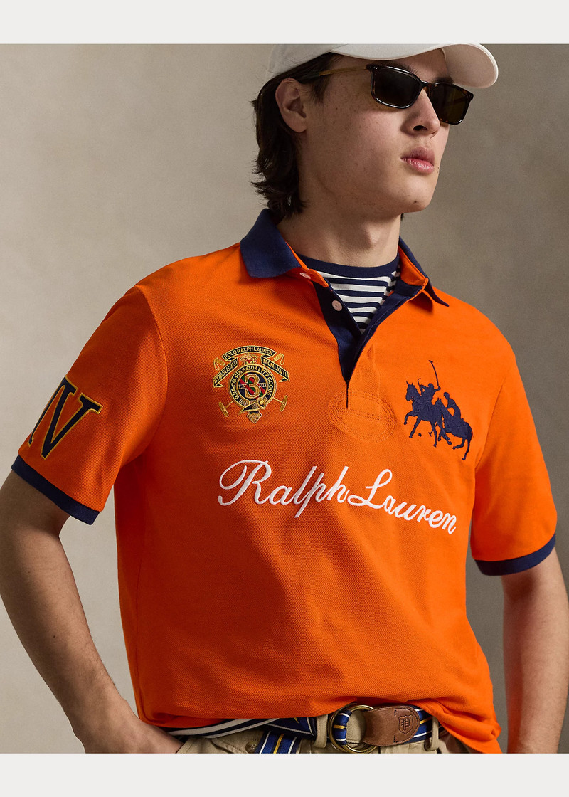 Classic Fit Crest Mesh Polo Shirt 5