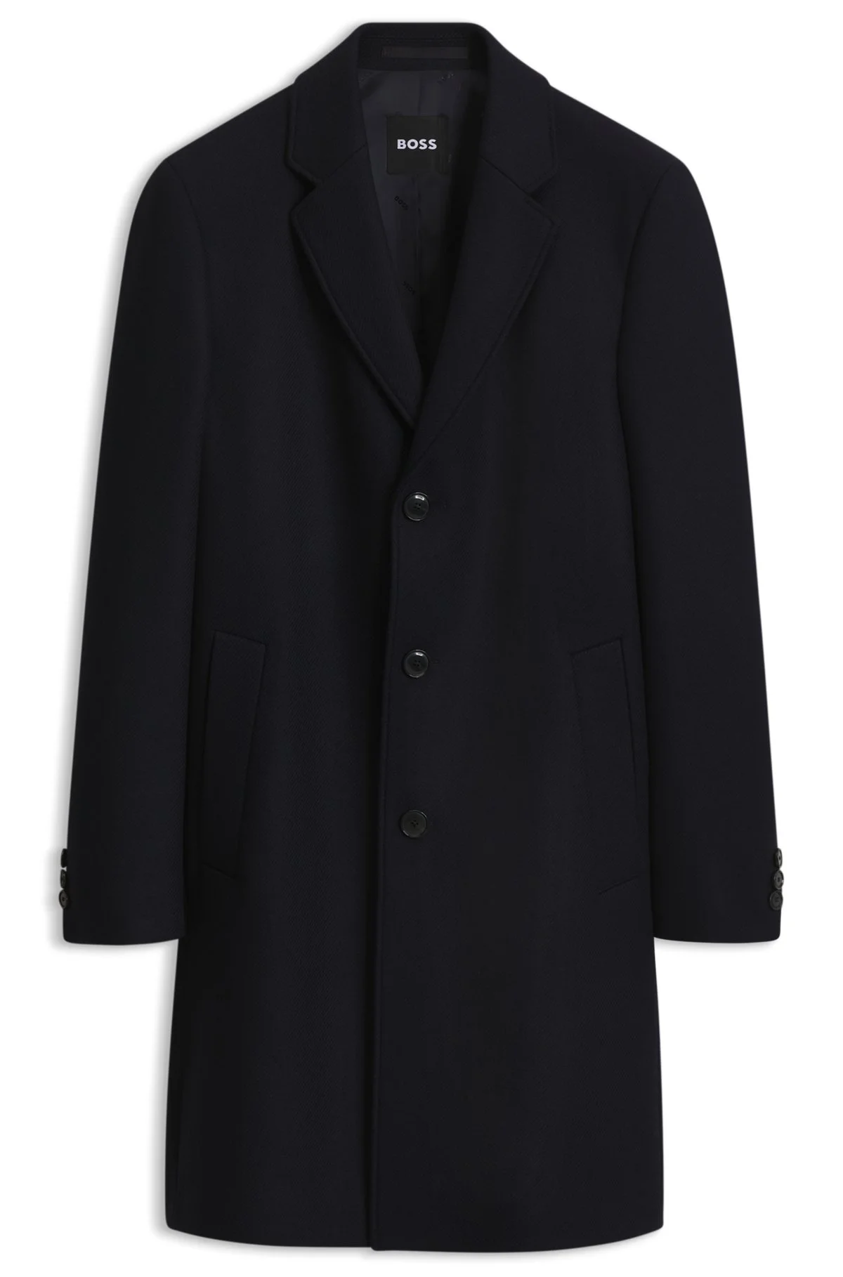 SLIM-FIT COAT IN A WOOL BLEND - 1