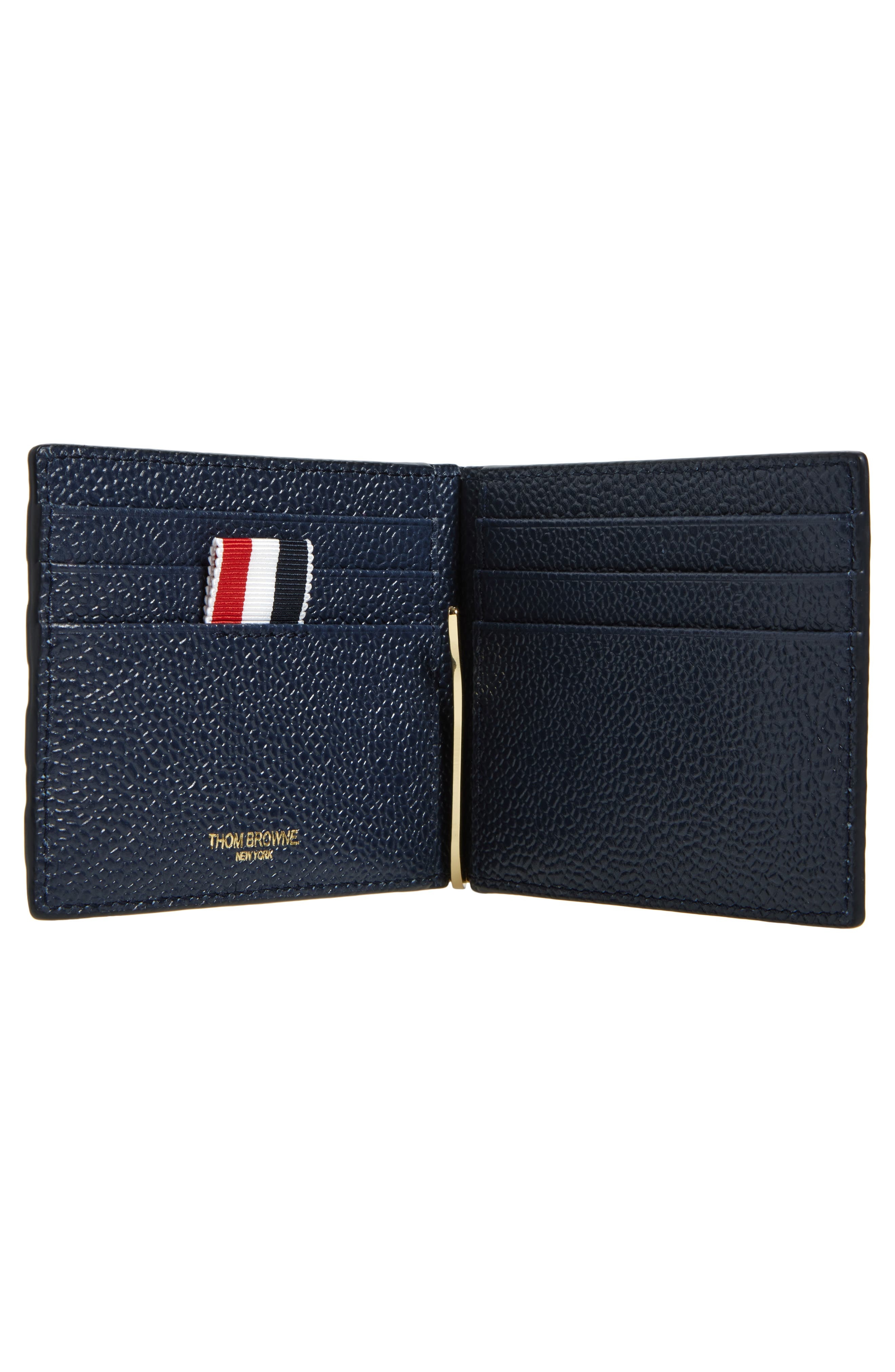 Thom Browne 4-Bar Leather Bifold Wallet in Navy at Nordstrom - 2