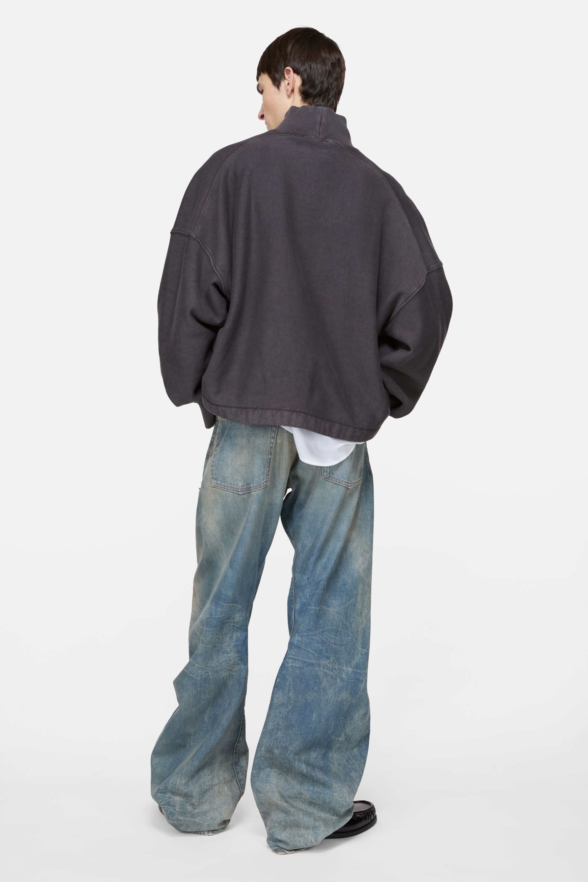 Fleece sweater - Faded black - 3
