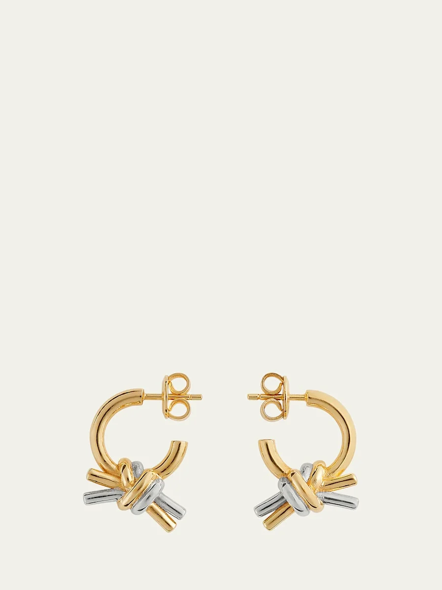 Two-Tone Knot Earrings - 1