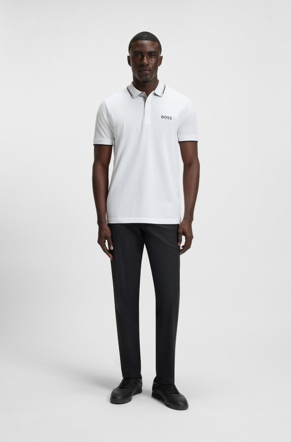 POLO SHIRT WITH CONTRAST LOGOS - 4