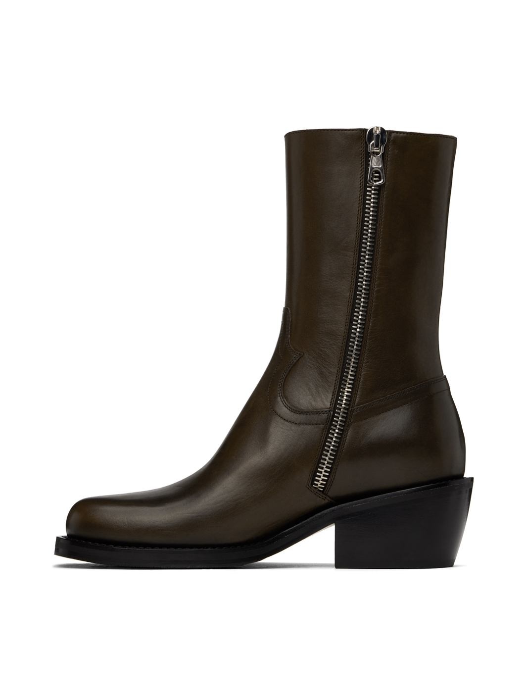 Brown Mid-Calf Boots - 3