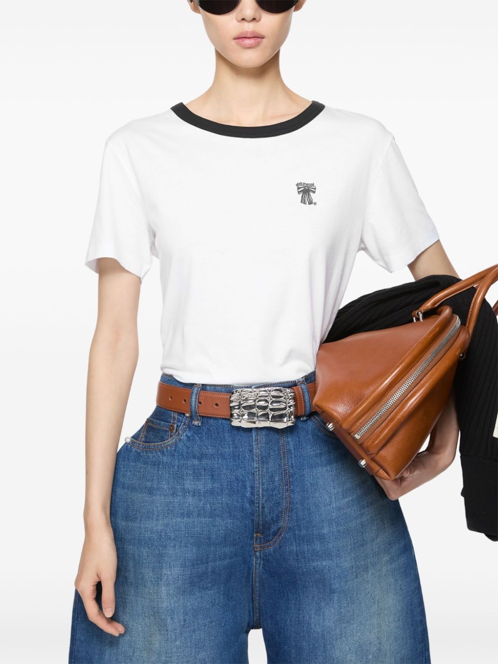 bow-print T-shirt - 3
