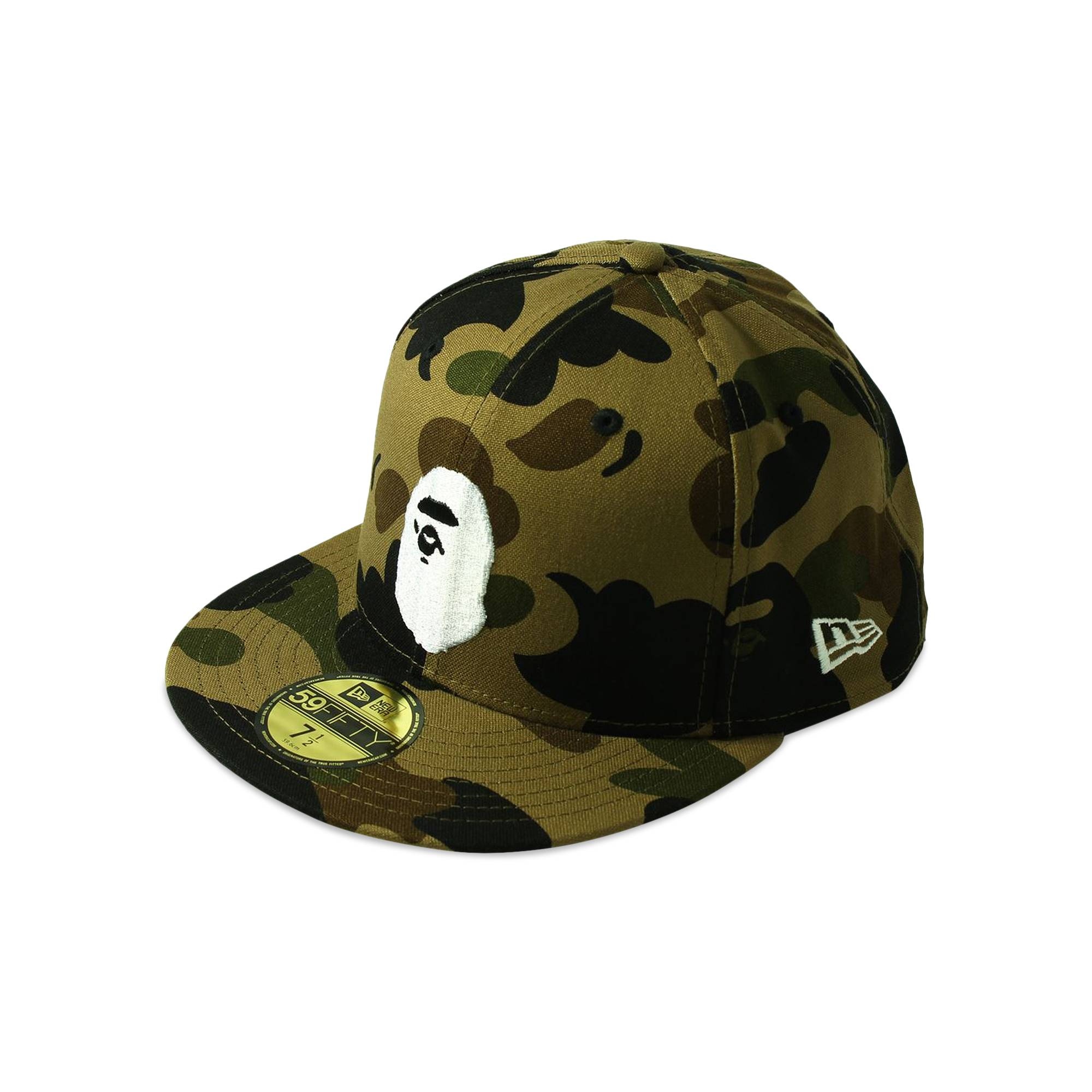 BAPE New Era 59 Fifty 1st Camo Ape Head Cap 'Green' - 1