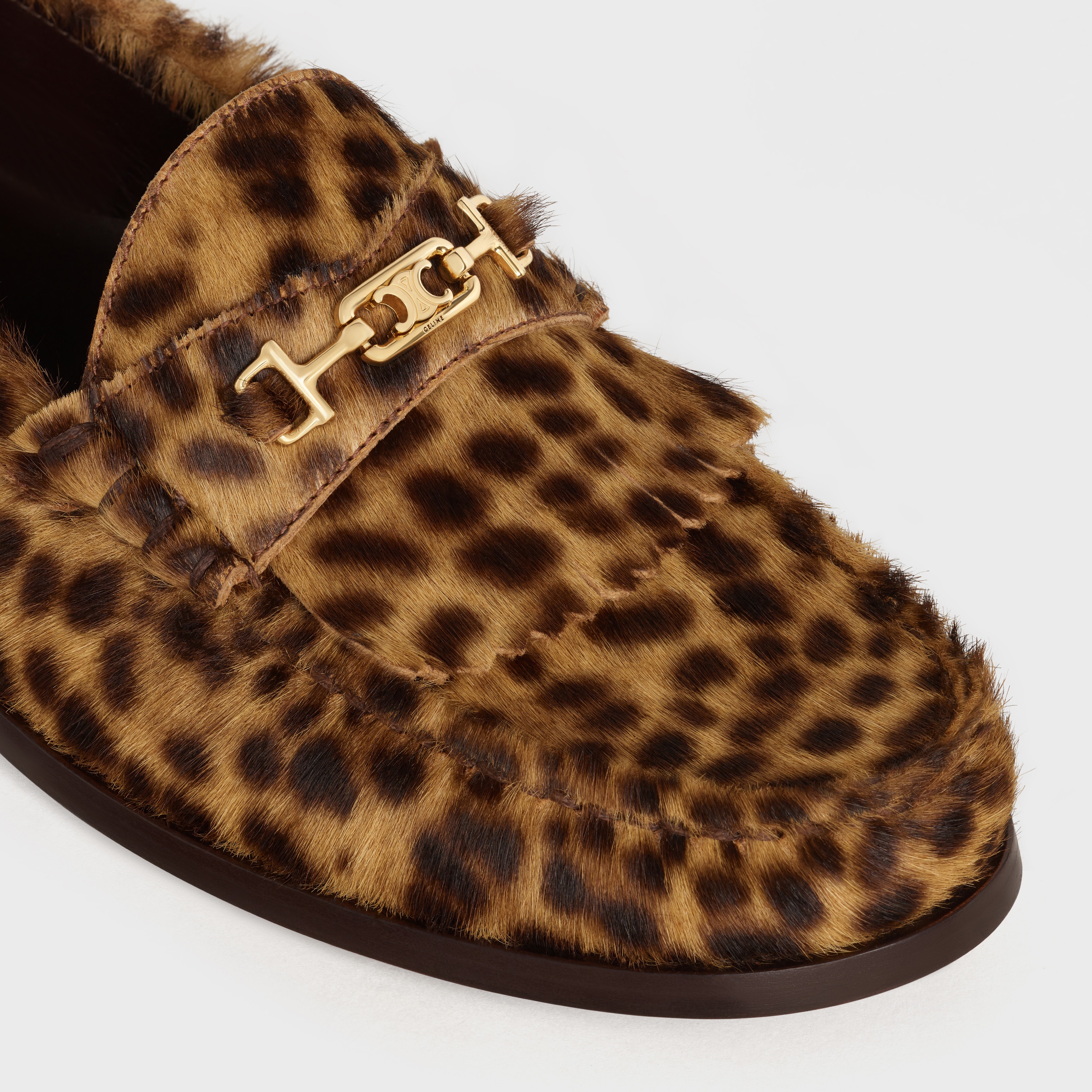 CELINE LUCO TRIOMPHE LOAFER IN JAGUAR PRINTED HAIRY CALFSKIN - 4