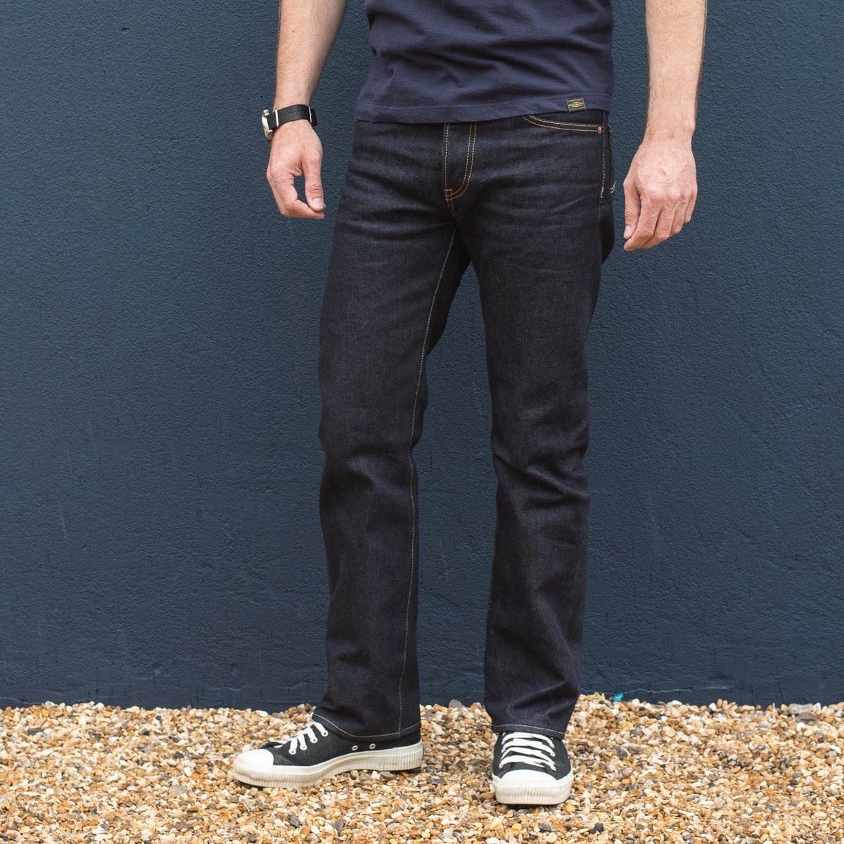 IH-666S-142 14oz Selvedge Denim Slim Straight Cut Jeans - Indigo - 4