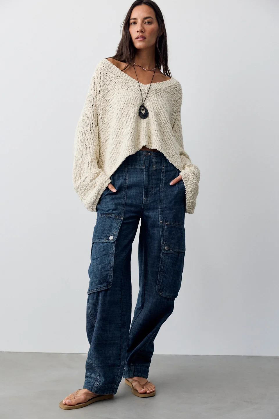 We The Free Brentwood Textured Cargo Jeans - 1