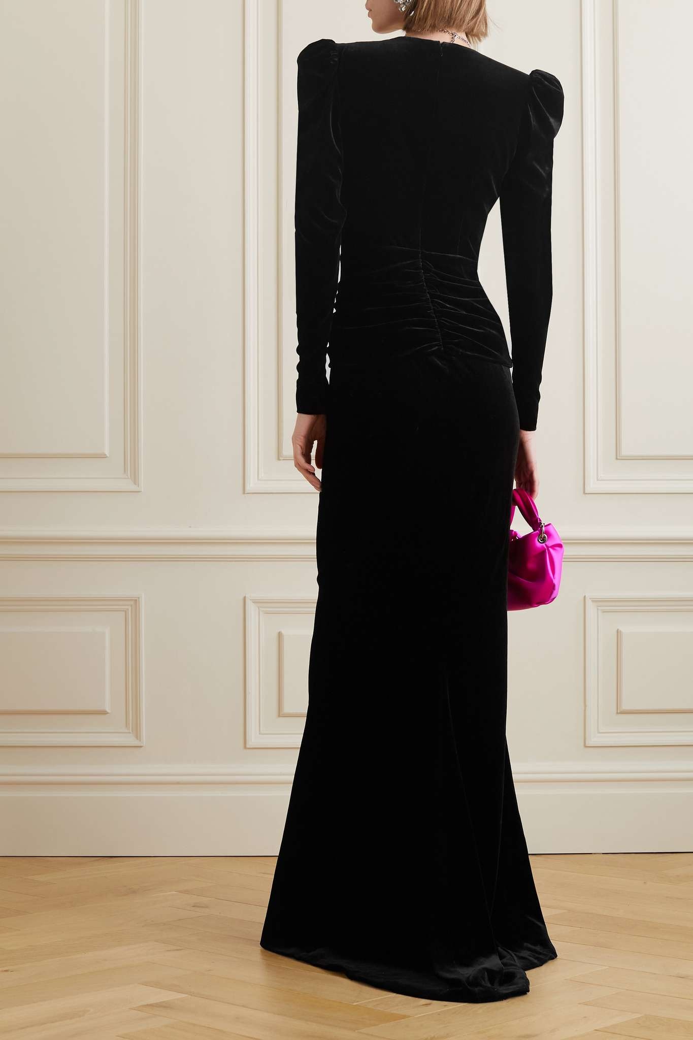 Crystal-embellished velvet gown - 3