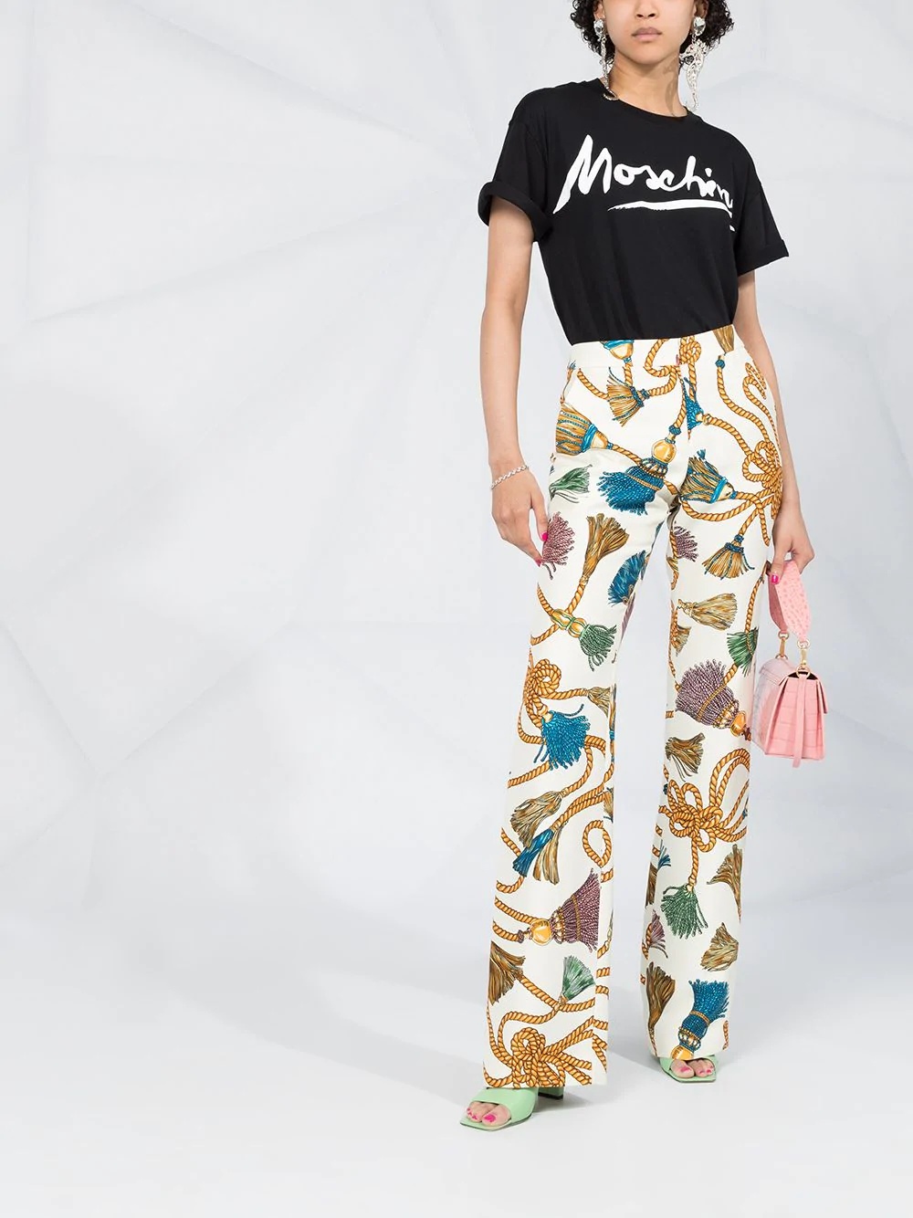 tassel print trousers - 2